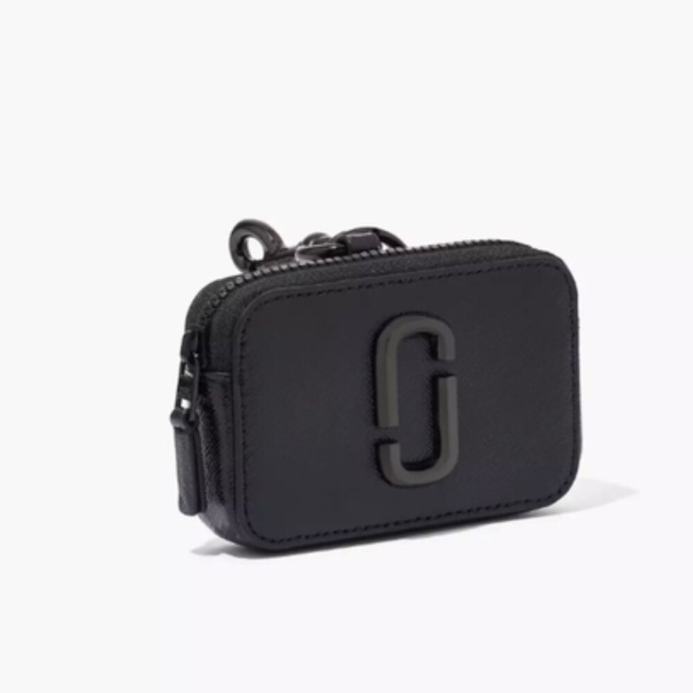 Marc Jacobs The Nano Snapshot Charm Saffiano Black Leather